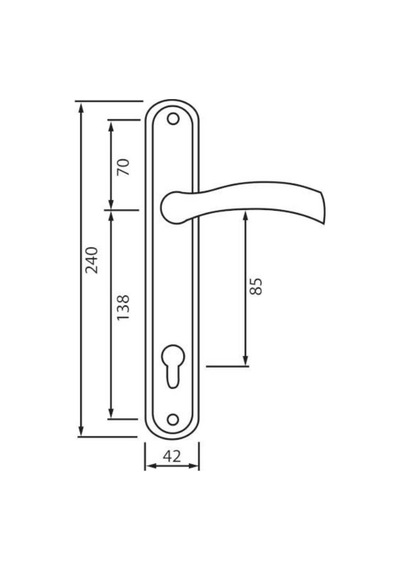 Siba Wc Banyo Kapı Kolu Krom/ınox 200-85-02-18/53