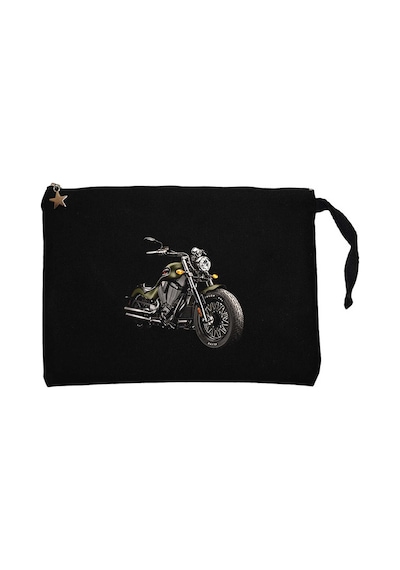 Kruvazör Motosiklet Siyah Clutch Astarlı Cüzdan / El Çantası Siyah