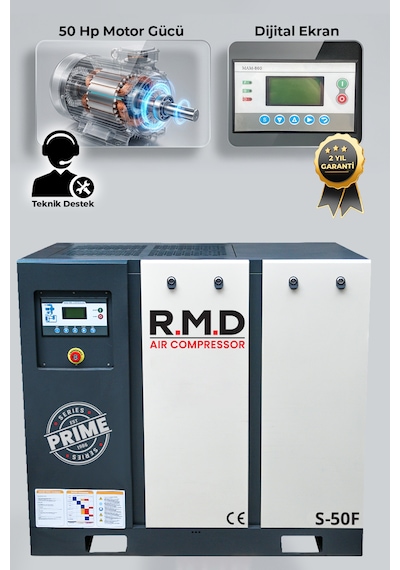 R.m.d Kompresör 50 Hp Vidalı Hava Kompresörü Tek Makine