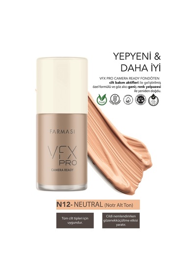 Farmasi Vfx Pro Camera Ready Fondöten N12 30 ML