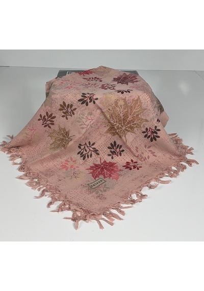 Eripek Sökme Boncuklu Desenli Tülbent 06433 Pembe