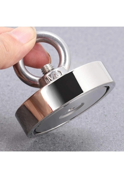 Süper Güçlü Halkalı Büyük Neodyum Pot Mıknatıs 48 Mm Çap Magnet F