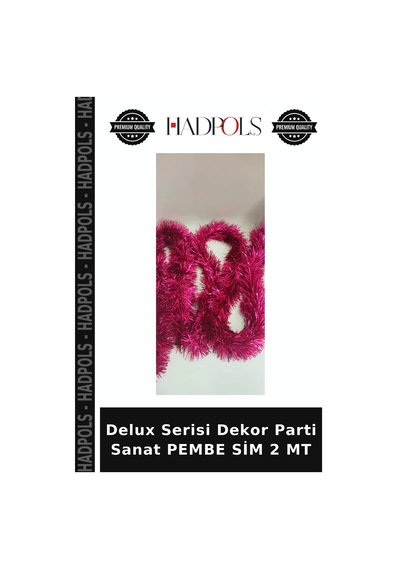 Delux Serisi Dekor Parti Sanat Pembe Sim 2 Mt