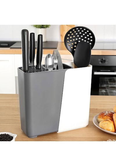 Çok Fonksiyonlu Mutfak Düzenleyici, 2-3 Bölmeli Ayarlanabilir Genişlik, Çatal Kaşık Bıçak Tutucu, 17-24 Cm Genişlik Siyah 0 Çok Fonksiyonlu Mutfak Düzenleyici, 2-3 Bölmeli Ayarlanabilir Genişlik, Çatal Kaşık Bıçak Tutucu, 17-24 Cm Genişlik Siyah 0