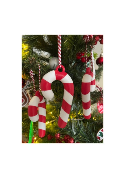 Yılbaşı Ağacı Süsü Şeker Kamışı 3 Lü Set 10 Cm Kırmızı Beyaz Noel Ağacı Süsü