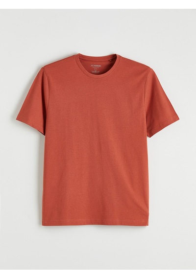 Lcwaıkıkı Classic Kahverengi %100 Pamuklu Regular Fit Basic Tişört