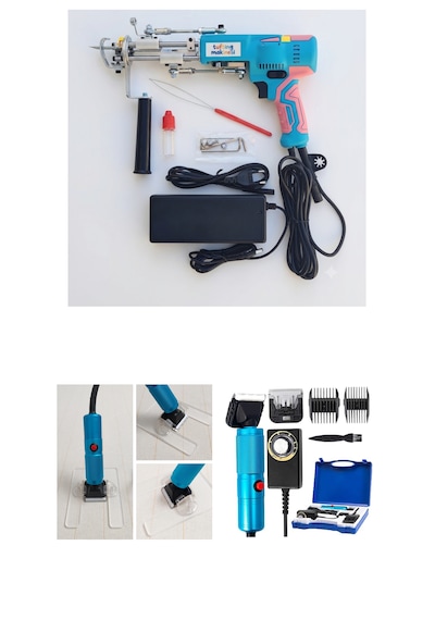 Ak-v Tufting Makinesi Mini Set Turkuaz Ak-v - Mavi Tıraş Makinesi