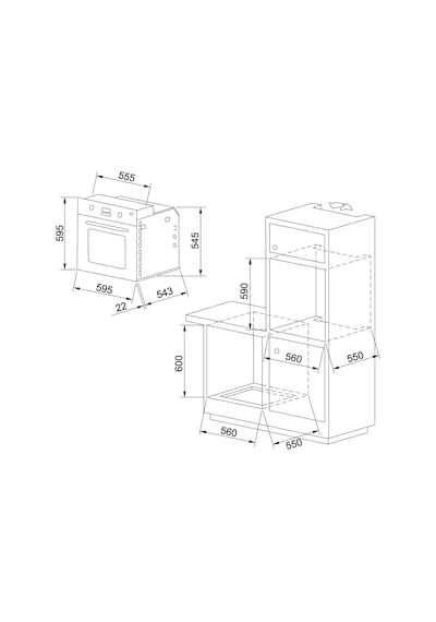 Franke Glass Linear GN 86 M NT BK 60 LT Ankastre Fırın