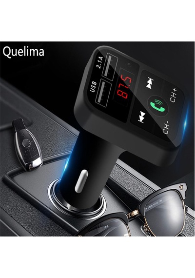 Suntek Kablosuz Carfm Verici Desteği Tf Kart Çift Usb Siyah