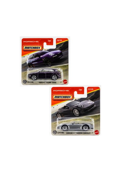 Matchbox Porsche 911 Carrera Cabriolet - Porsche Cayenne Turbo Karışık Renkler Ve Modeller