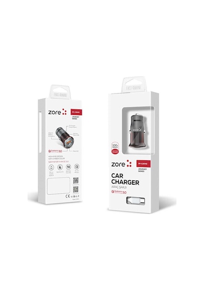 Ardemix Zr-c304q Micro Araç Şarj Seti - Siyah Siyah