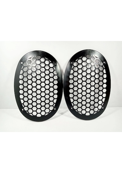 Oval Hoparlör Kapağı - Plastik Kaliteli Oval Midrange Hoparlör Kapak - 2 Adet