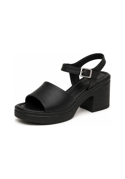 N Napa Shoe Np.15800.siyah.deri Sandalet