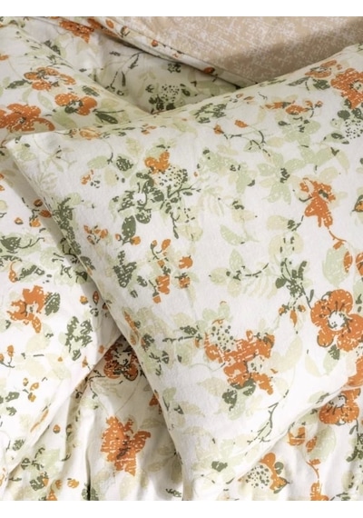 Cotton Box Flanel Nevresim Takımı Çift Kişilik Vintage Ekru