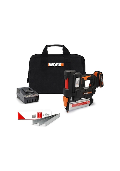 Worx Wx842 20volt/2.0ah Li-ion 15-50mm Profesyonel Şarjlı Çivi Çakma Makinesi + 2700 Adet Yedek Çivi