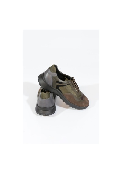 Dgn 9747 Erkek Bağcikli Sneakers Ayakkabi Kahve Nubuk