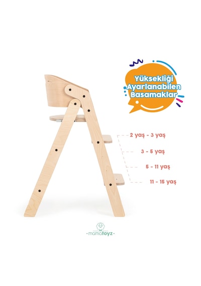 Mamatoyz My Chair OnlyChair NATURAL Mama Sandalyesi Sadece Sandalye Natural