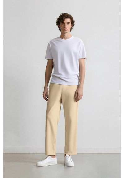 DeFacto Bol Rahat Kesim Wide Leg Yazlık Keten Pantolon C2727AX25SPBG760