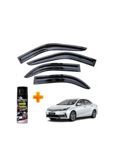 Toyota Corolla Sedan Mügen Cam Rüzgarlığı 2019 Sonrası 4 Lü Takım +500ml Lastik Parlatıcı
