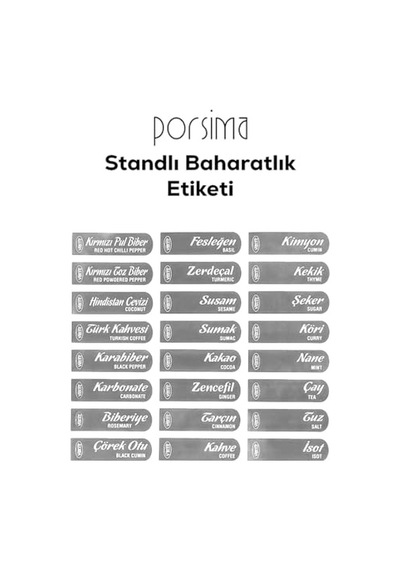 1183 6 Lı Standlı Kendinden Yapışkanlı Kapaklı Kaşıklı Baharatlık Takımı - Baharatlık - Siyah Diğer