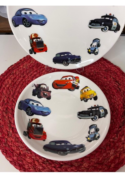 5 Parça Şimşek Mcqueen Model Çocuk Bebek Yemek Takımı Beslenme Seti Çok Renkli