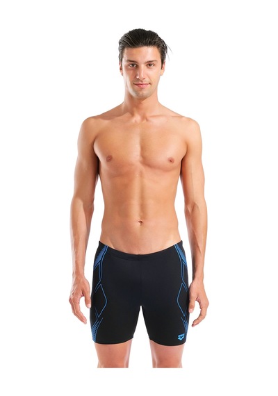 Arena Graphic Swim Mid Erkek Siyah Yüzücü Mayo 011185508