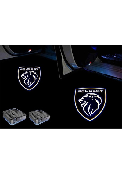 Peugeot New Yeni Logo Araçlar İçin Pilli Yapıştırmalı Kapı Altı