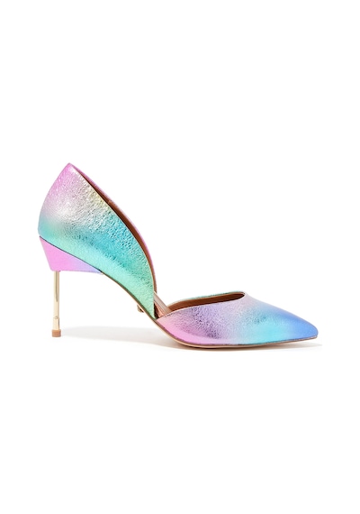 Kurt Geiger Parlak Metalik Deri D'orsay Topuklu Ayakkabı Acı Kahverengi