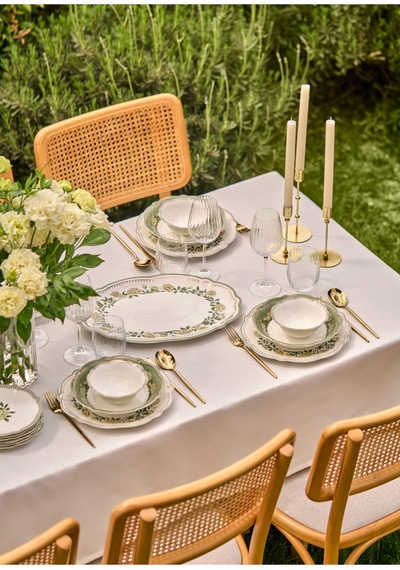 Bella Maison Rebecca New Bone 24 Parça 6 Kişilik Yemek Takımı Çok Renkli