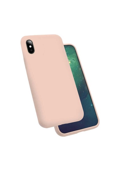 Apple Uyumlu iPhone X Kılıf Zore Silk Silikon Pembe