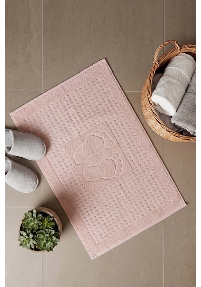Zivra Pudra %100 Pamuk Ayak Havlusu - 50x70 Cm Pembe