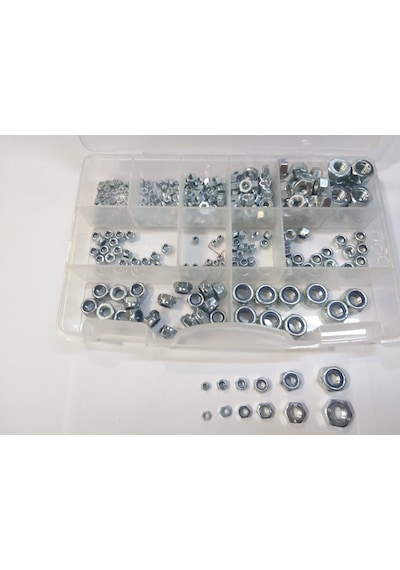 355 Adet Metrik Somun Seti Normal Somun +Fiberli Somun