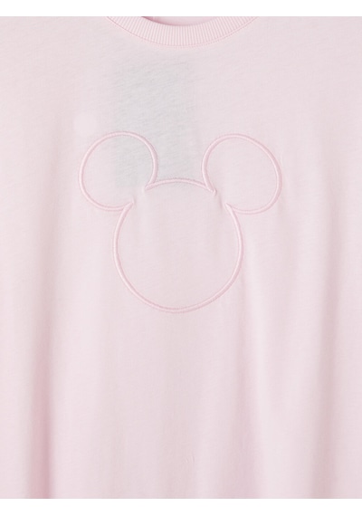 Lcw Comfort Pembe Mickey Mouse Nakışlı %100 Pamuklu Kadın Tişört