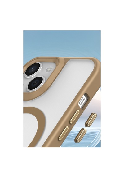 Apple iPhone Uyumlu 15 Plus Kılıf Enka Magsafe Silikon Kılıf - Desert Bz8683140828158