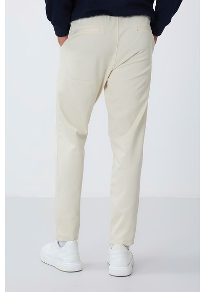 Tommy Life Bej Yüzeyi Dokulu Standart Fit Erkek Eşofman Alt - 82155