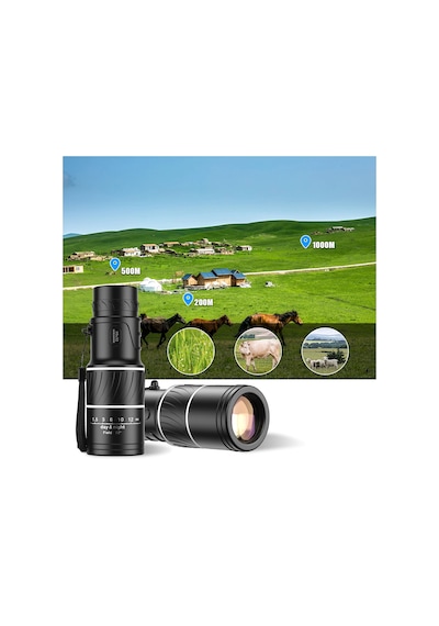 Dürbün Monocular Monoküler  Teleskop Profesyonel Zoom 16x52 Siyah