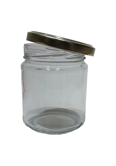Paradise 210 Ml Metal Kapaklı Şeffaf Cam Kavanoz 30 Adet Siyah