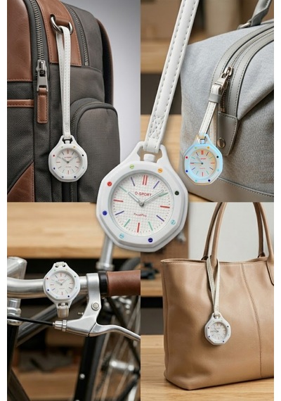 Boyol Pop Çanta Charm Unisex Aksesuar Saat D-sport Beyaz D-402
