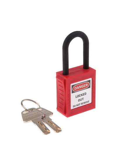 Safelock Bd-g11 İzole Emniyet Güvenlik Asma Kilit 38mm - Kırmızı