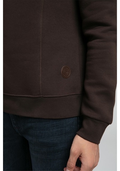 Lee Cooper Ceaser Erkek Dik Yaka Sweatshirt Kahve-21020 Kahve