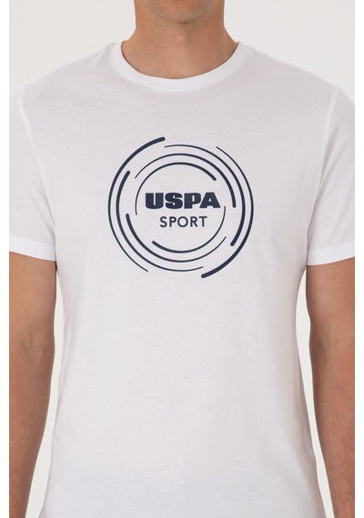 U.S. Polo Assn. Erkek Regular Fit Bisiklet Yaka Beyaz Tişört 50300261-VR013