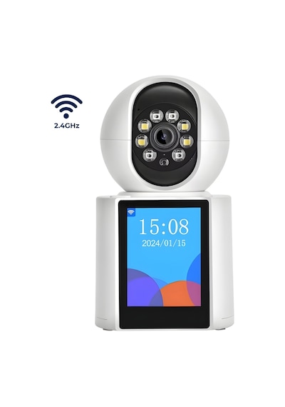 Apronx 2k Wifi Akıllı Bebek Güvenlik Kamerası Ekranlı 360 Ptz Hareket Takip Type-c 5v