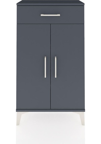 Arges Komodin 2 Raflı Tek Çekmeceli 2 Kapaklı 60x30x106 Antrasit-antrasit Antrasit