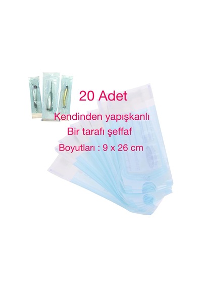 Steril Zarfı - Steril Poşeti 20 Adet