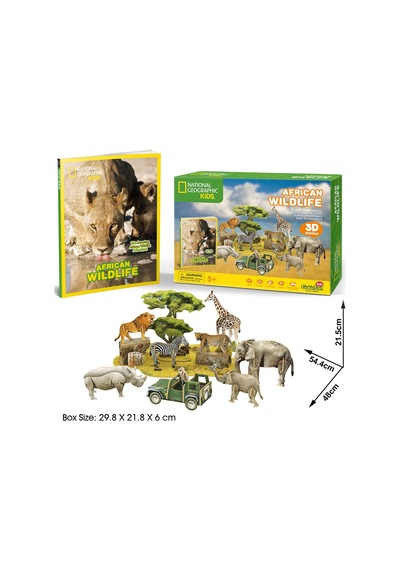 Cubic Fun 3d Puzzle National Geographic Kids - Afrika Yaban Hayatı