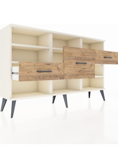 Arges Konsol 5 Raflı 3 Çekmeceli 132x30x83 Aytaşı-aytaşı/çam Aytaşı/çam Arges Konsol 5 Raflı 3 Çekmeceli 132x30x83 Aytaşı-aytaşı/çam Aytaşı/çam