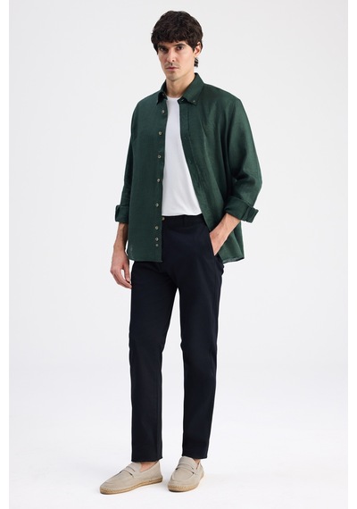 D's Damat Ds Damat Relaxed Fit Pilesiz Siyah Gabardin Chino Pantolon 6hcc3ı303777m 001