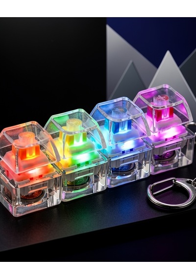Klik Tuşlu Işıklı Fidget Anahtarlık
