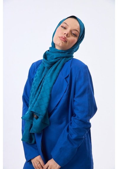 Mirsoy Scarf Lina Modern Desen Şal Zümrüt