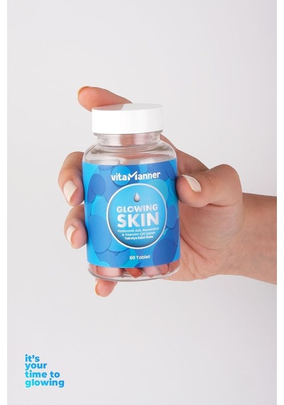 Glowing Skin Hyaluronic Acid, Glutatyon, Resveratrol, Coenzim Q10 Takviye Edici 60 Tablet